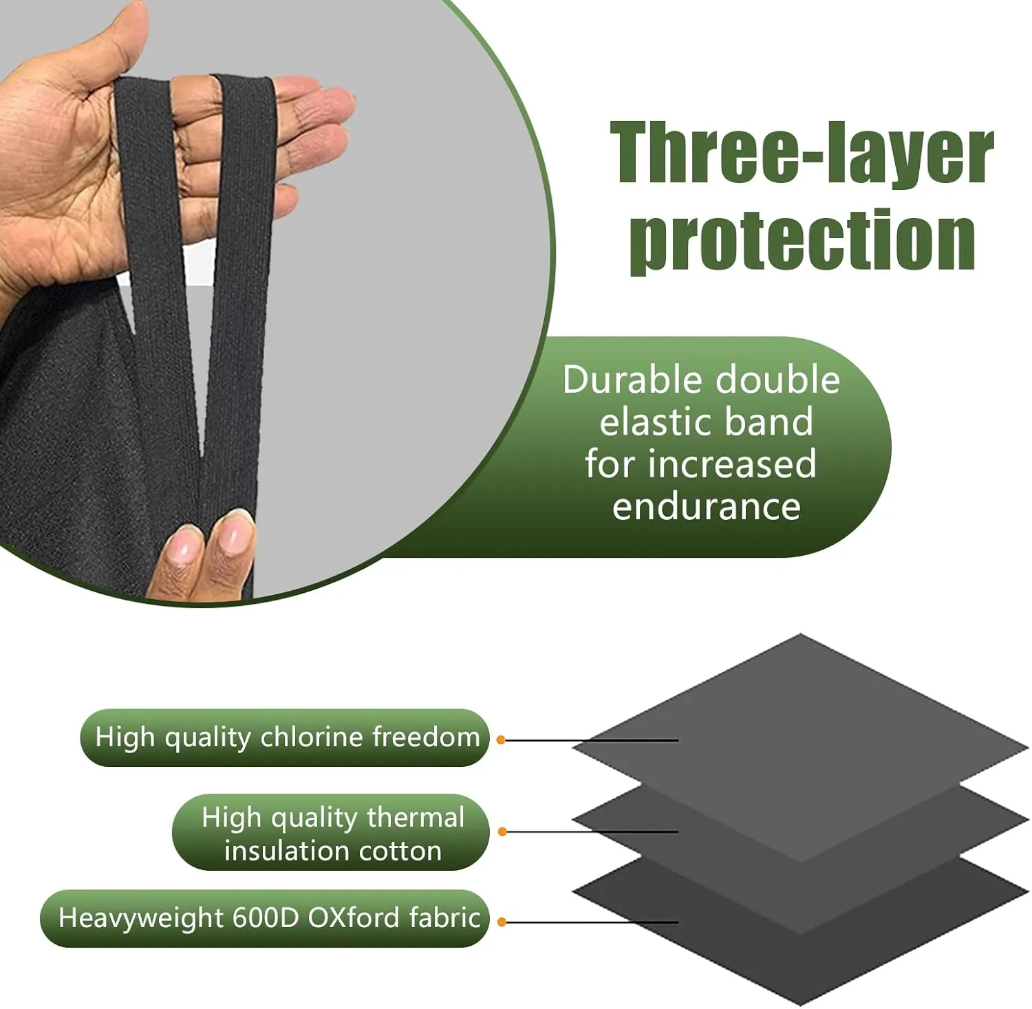 1 PC Car Front and Rear Windshield Snow Shield, Thickened Car Oxford Cloth Snow and Sunshade All-in-one Cover, Waterproof and Durable Windshield Cover, Universal for Most Cars (Black #1)