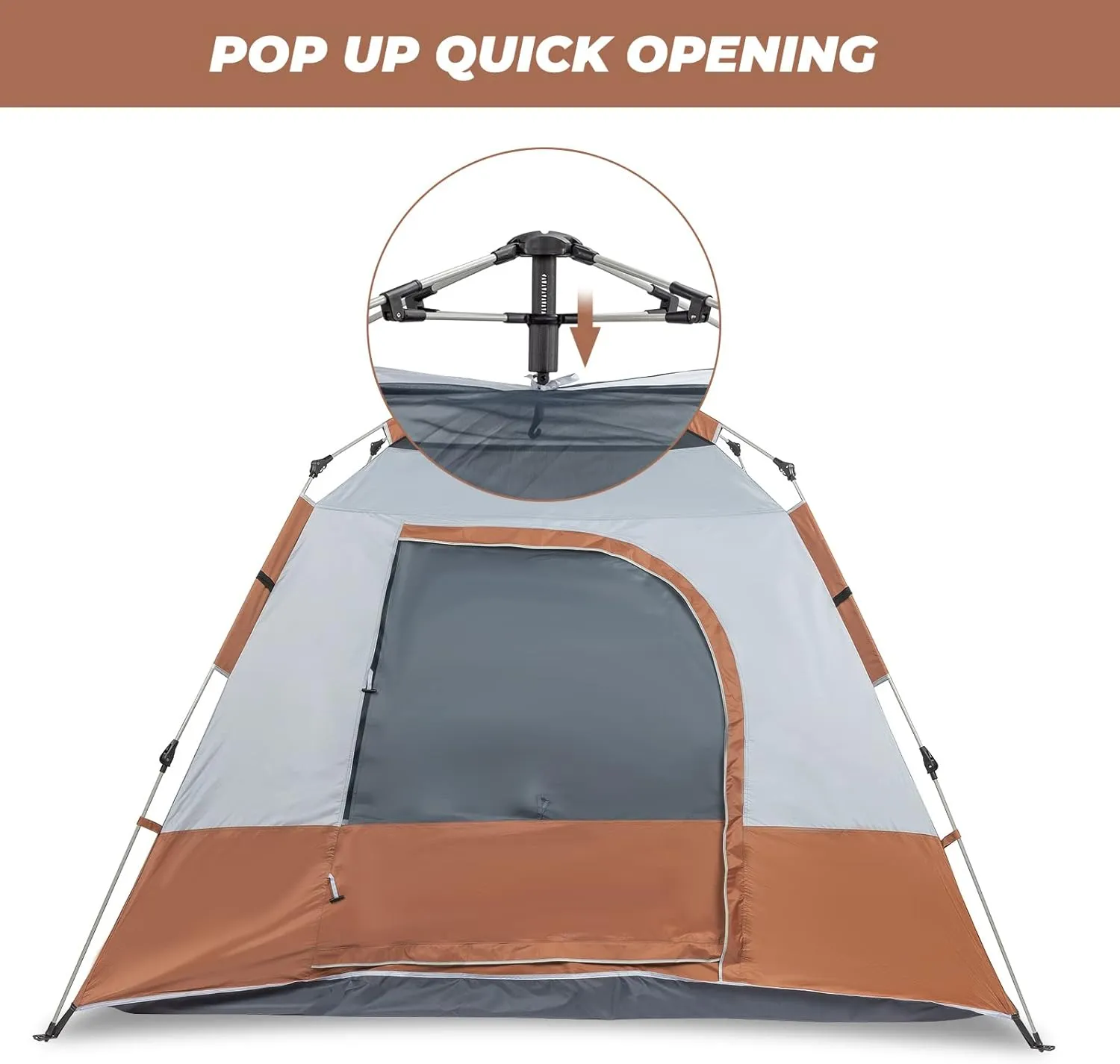 1 Person Patio Dome Tent, All-Weather Camping Tent, Easy Setup Portable Outdoor Tents with Dual-Way Zip and Carrying Bag, Windproof & Waterproof Heavy Duty Tents for Beach Hiking Travel,