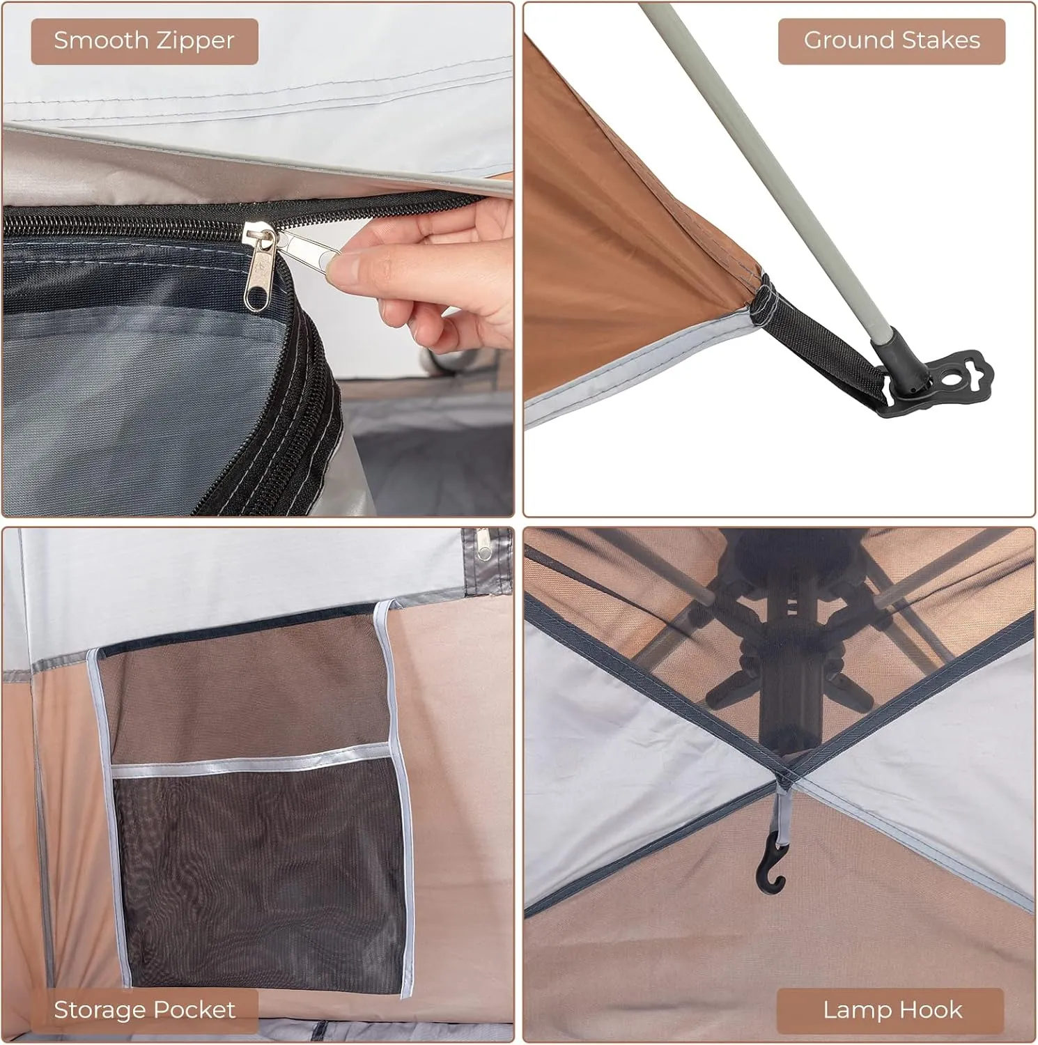 1 Person Patio Dome Tent, All-Weather Camping Tent, Easy Setup Portable Outdoor Tents with Dual-Way Zip and Carrying Bag, Windproof & Waterproof Heavy Duty Tents for Beach Hiking Travel,