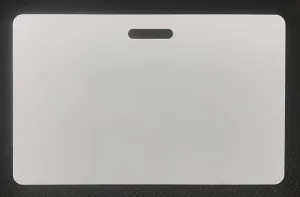 100 Blank PVC Plastic Photo ID Horizontal Slot Punch Card 30Mil