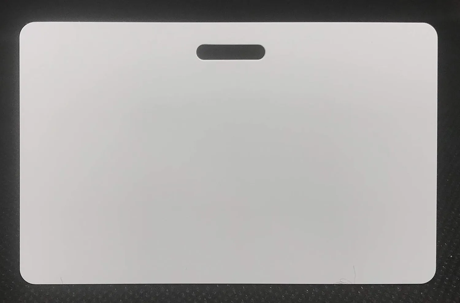 100 Blank PVC Plastic Photo ID Horizontal Slot Punch Card 30Mil