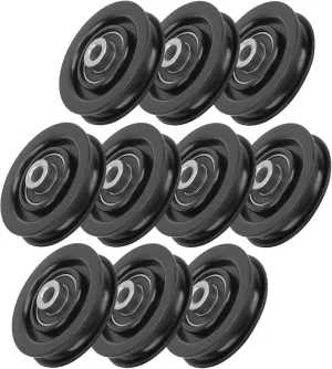 10Pcs Nylon Iron Fitness Bearing Pulley Wheel Replacement for Cable Machine Gym Attachments Exercise Strength Training Accessory