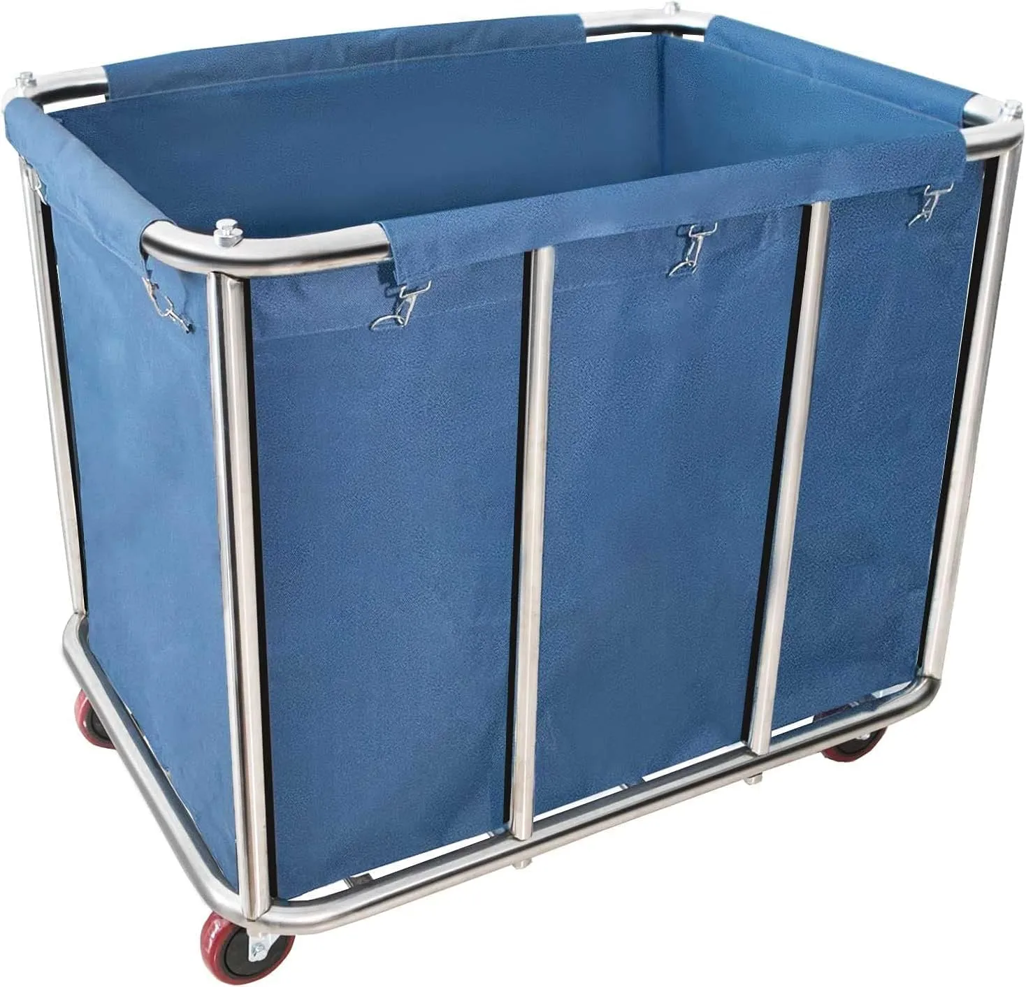 11.35 Bushel Industrial Rolling Laundry Cart,Commercial Laundry Basket Household,Large Heavy Duty Laundry hampers with Wheels,for Hotel/Laundry/School/Home,35.4''Lx25.6''WX31.5''H,400L
