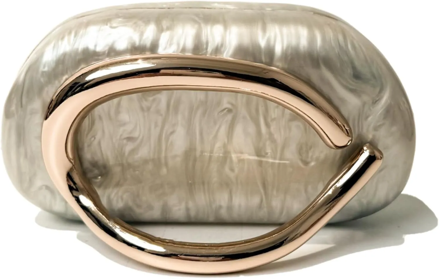 2025 Classic Vegan Leather Clutch Evening Purse Golden Color Handle Chain Party Banquet Round Mini Shoulder Handbag