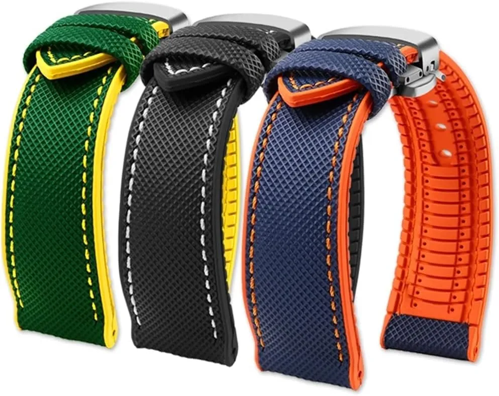 20mm 21mm 22 23 24mm Nylon Rubber For F1 Racing Car Diving Strap/Waterproof Strap(6)