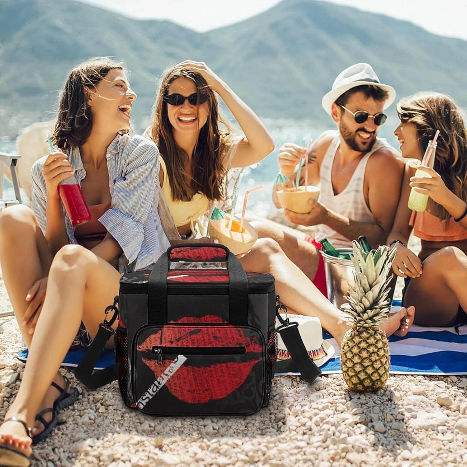22.5L Waterproof Soft Cooler BagInsulated Lunch Box for Camping Fishing Beach Road Trips