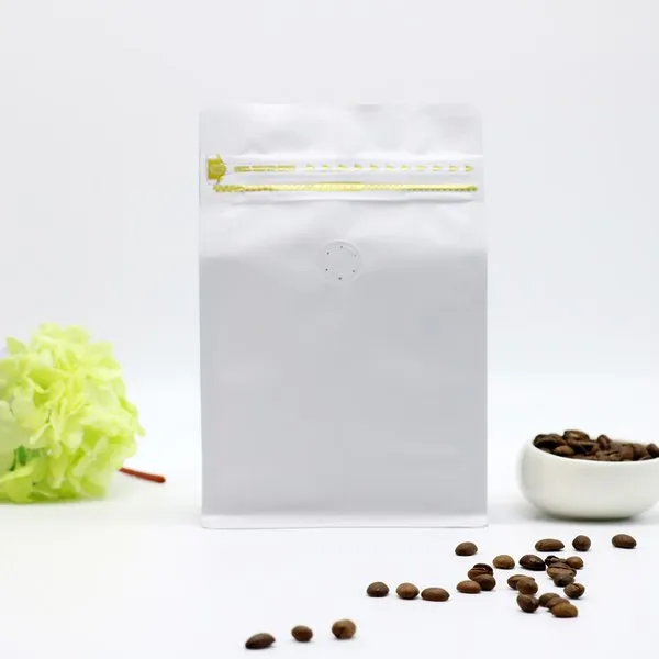 250g Box Bottom Coffee Pouch, Multi Matt Colours, Foil Lined, Tear Off Zip Lock, With / Without Valve