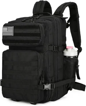 25L Tactical Backpack for Men Women Military Backpack Army Assault Pack Molle Backpack Small Bug Out Bag Travel Rucksack Daypack (Black)