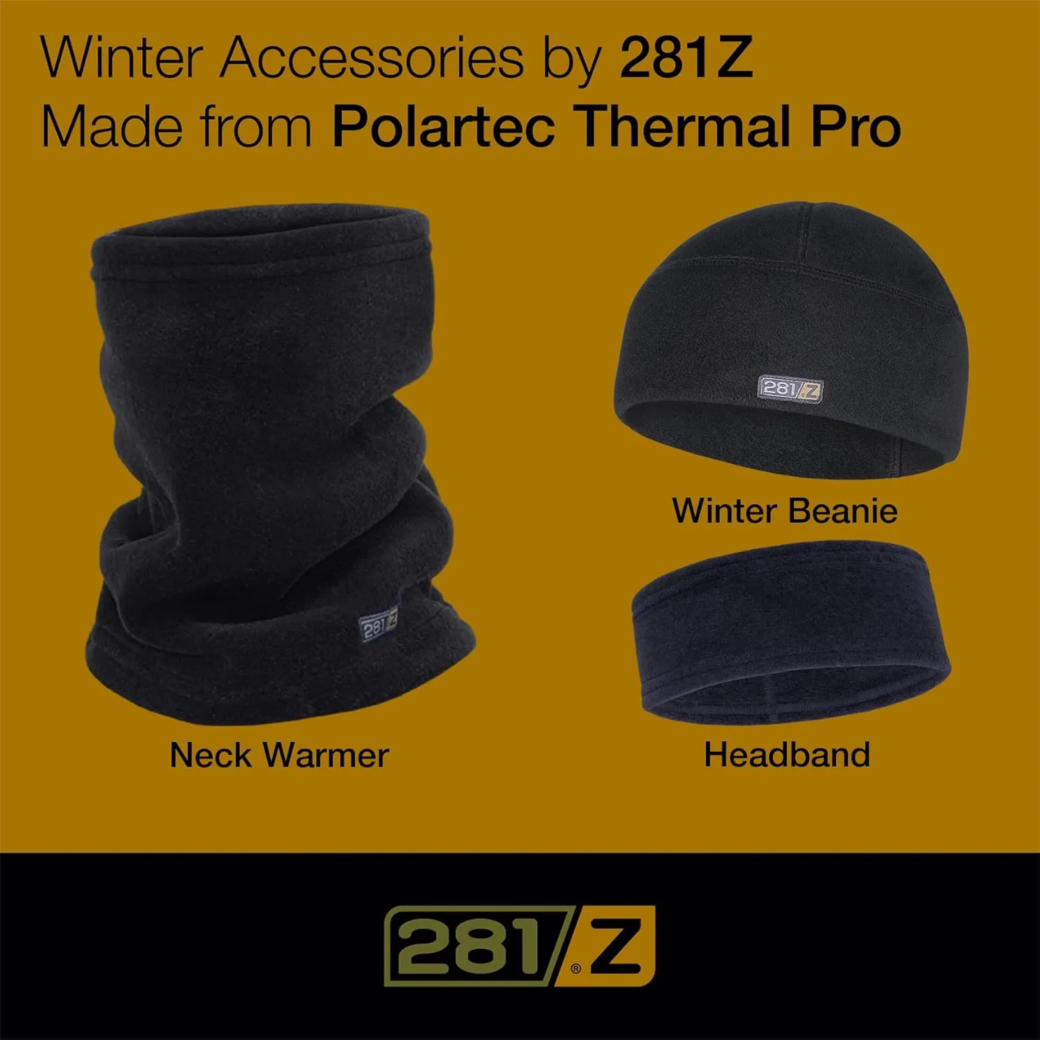 281Z Polartec Thermal Pro Winter Skull Cap - Military Tactical Outdoor Sport - Watch Cap Fleece Beanie (Black)