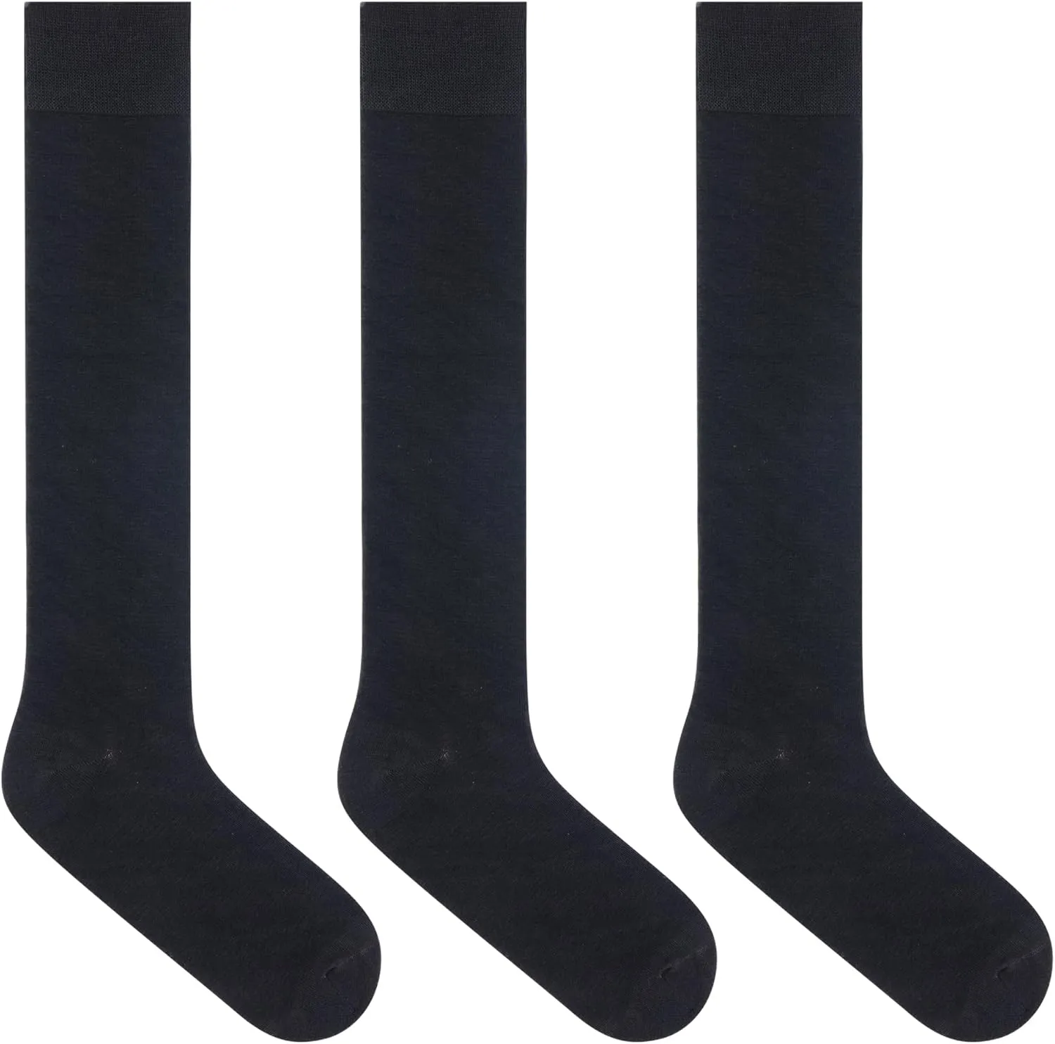 3 Pairs Men's Knee-High Dress Socks