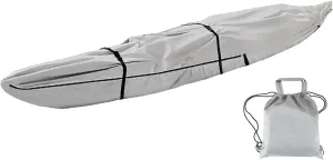 420D Fully Wrapped Canoe Cover with Storage Bag UV Resistant Canoe Cover for Indoor/Outdoor Storage(Grey,10FT)