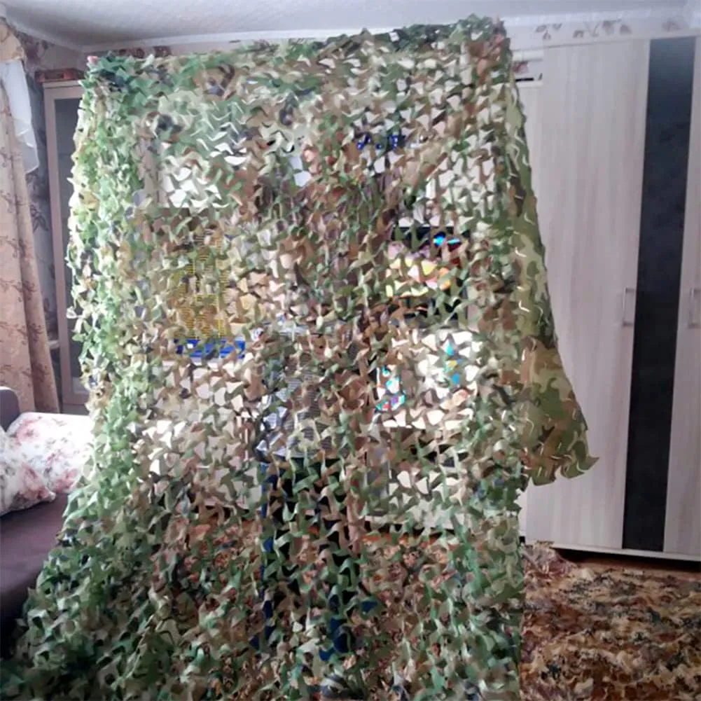 4x6m 3x5m Military Camouflage Net Camo Netting Army Nets Shade Mesh Hunting Garden Car Outdoor Camping Sun Shelter Tent 3x5m Green