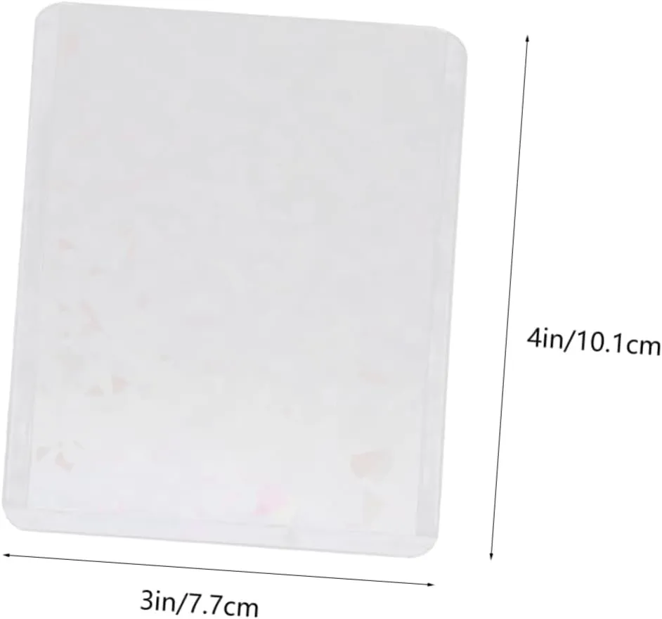 50pcs Card Protectors Scratch Photo Cards Covers Transparent Sleeves for Id Business and for Staff Students Collectors