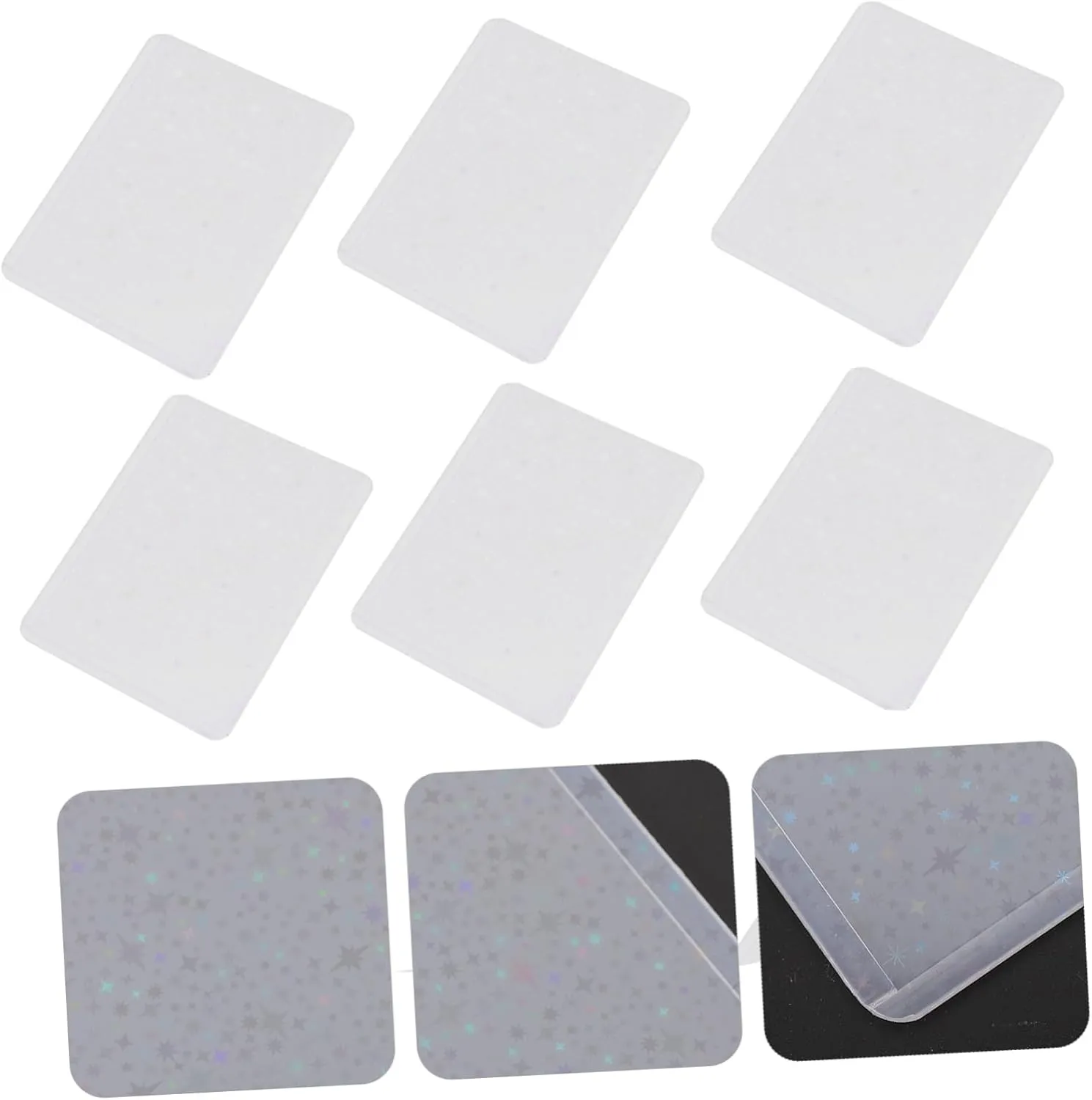 50pcs Transparent Heart Card Sleeves Sturdy Protective Covers for Trading Cards Game Pictures Photos Collectibles Tear Resistant Design