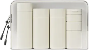 5pcs Travel Cream Dispenser Bottles Set Travel Bottles Toiletry Containers Set, TSA Approved, Travel Essentials