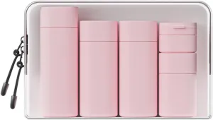 5pcs Travel Cream Dispenser Bottles Set Travel Bottles Toiletry Containers Set, TSA Approved, Travel Essentials