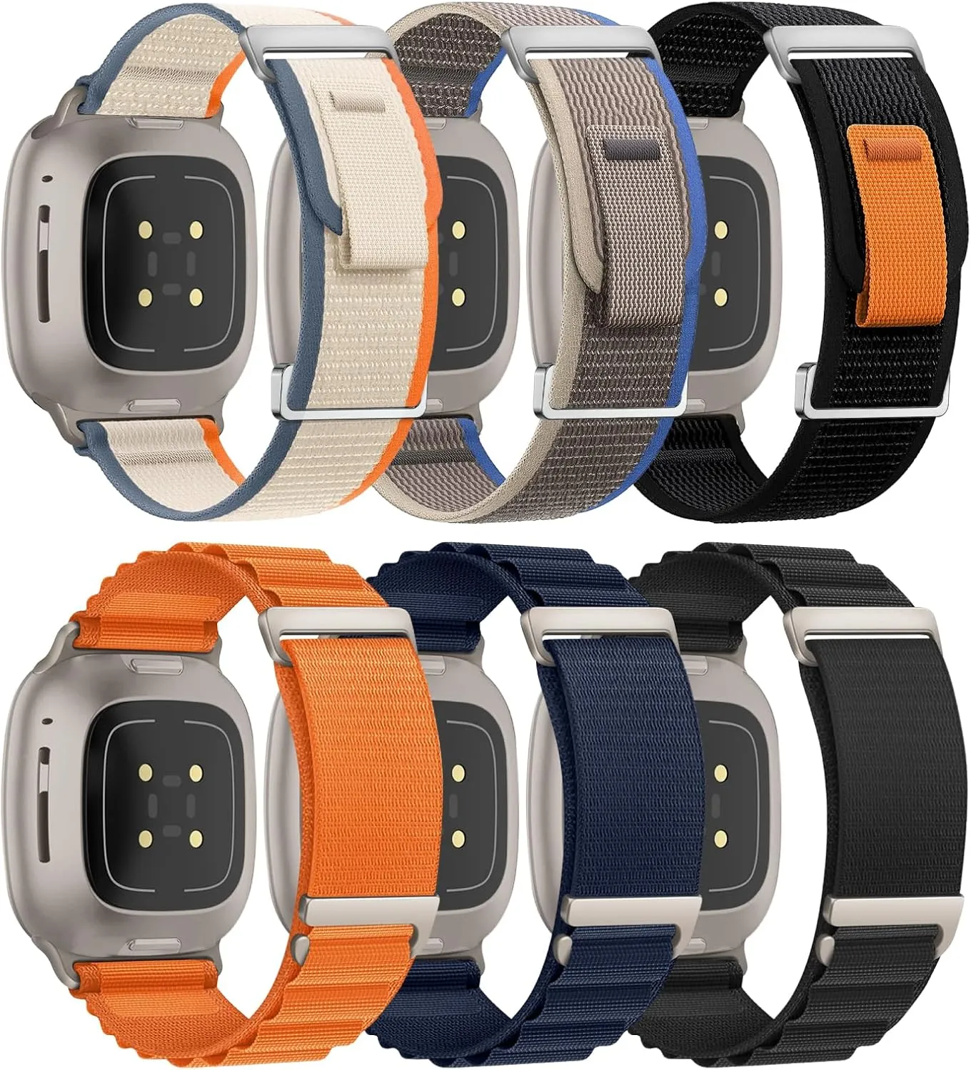 6 Pack Sport Band Compatible with Apple Watch Ultra 2 Band 49mm 46mm 45mm 44mm 42mm for Men Women, Breathable Nylon Trail Loop and Alpine Loop for iWatch Ultra Ultra 2 Serie 10 9 8 7 6 SE 5 4 3