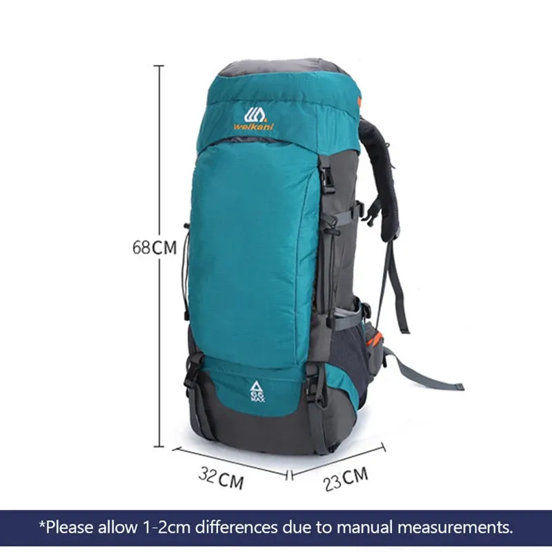 65L Waterproof Camping Backpack - Large Capacity Outdoor Climbing and Hiking Bag for Mountaineering and Trekking