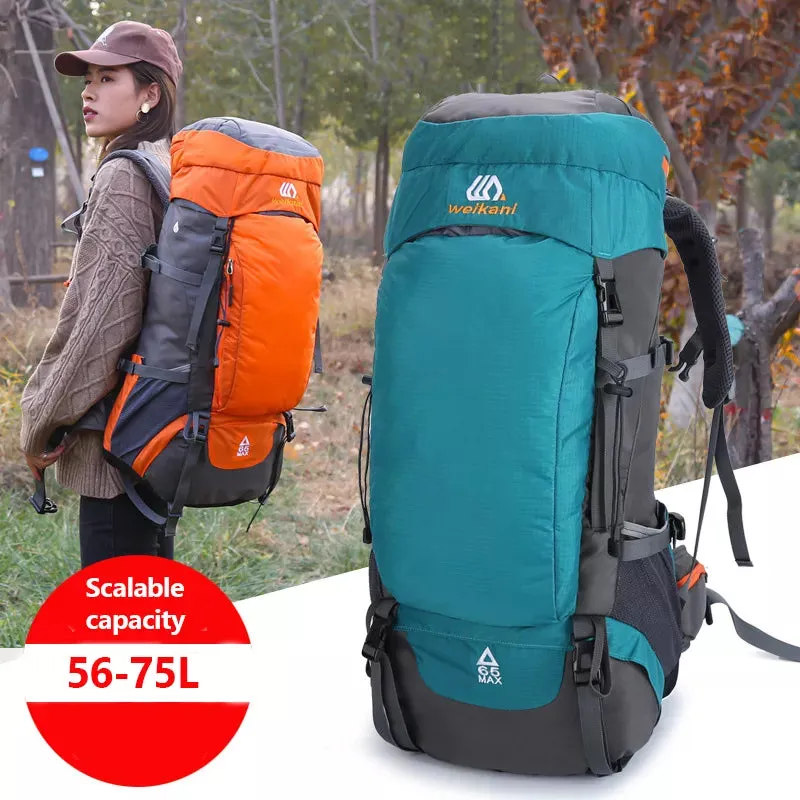65L Waterproof Camping Backpack - Large Capacity Outdoor Climbing and Hiking Bag for Mountaineering and Trekking