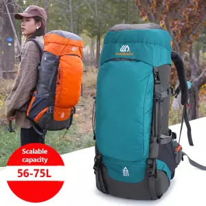 65L Waterproof Camping Backpack - Large Capacity Outdoor Climbing and Hiking Bag for Mountaineering and Trekking