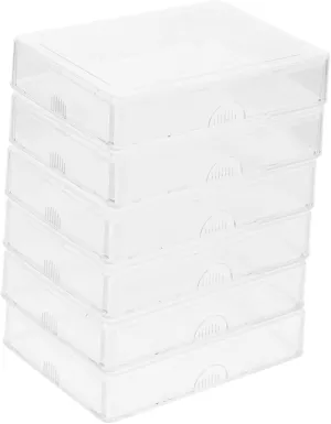 6Pcs Clear Plastic Playing Card Case Organizer for Game Cards Transparent Storage Box for Card Decks for Trading Cards and Lightweight Design