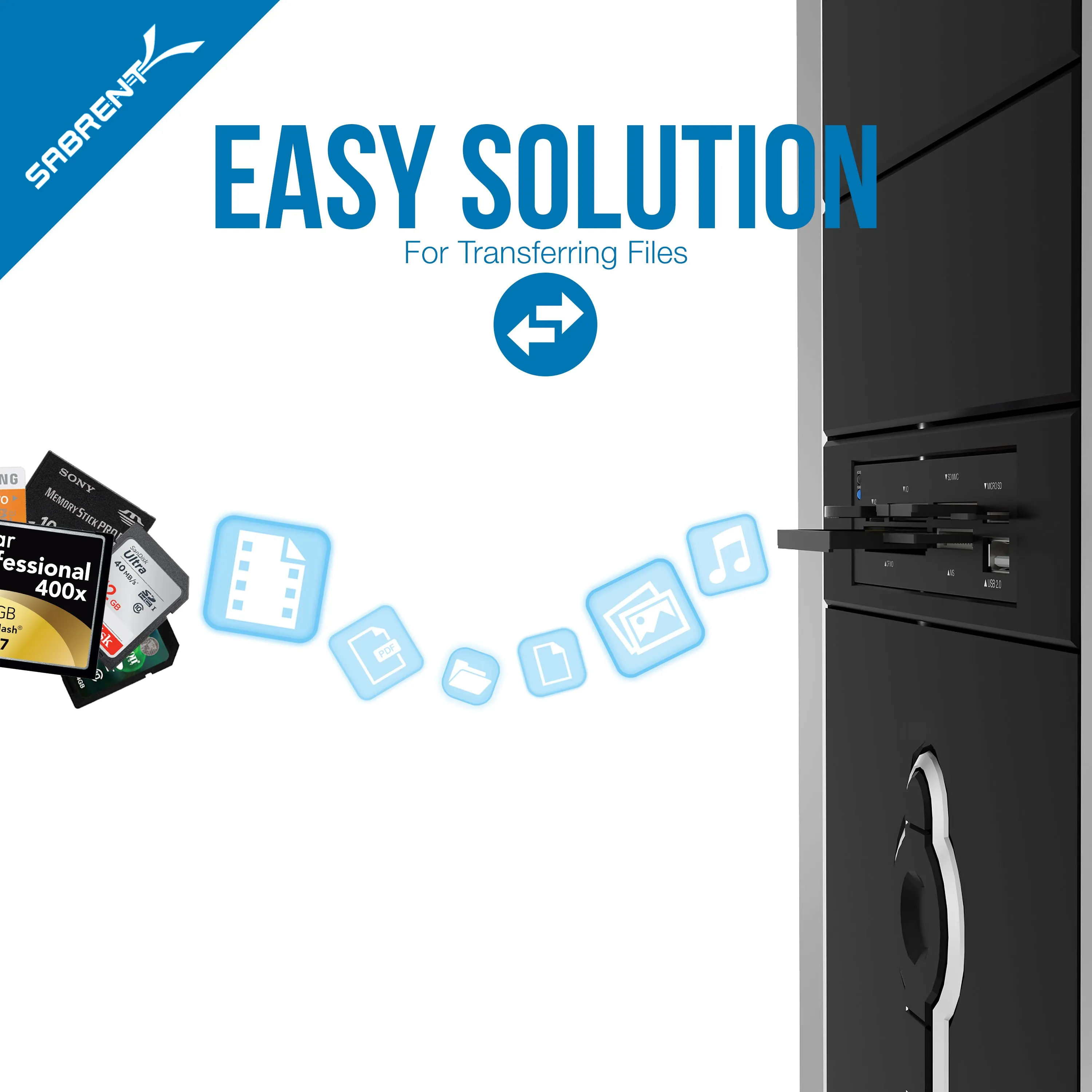 7 Slot USB 2.0 Internal Memory Card Reader & Writer