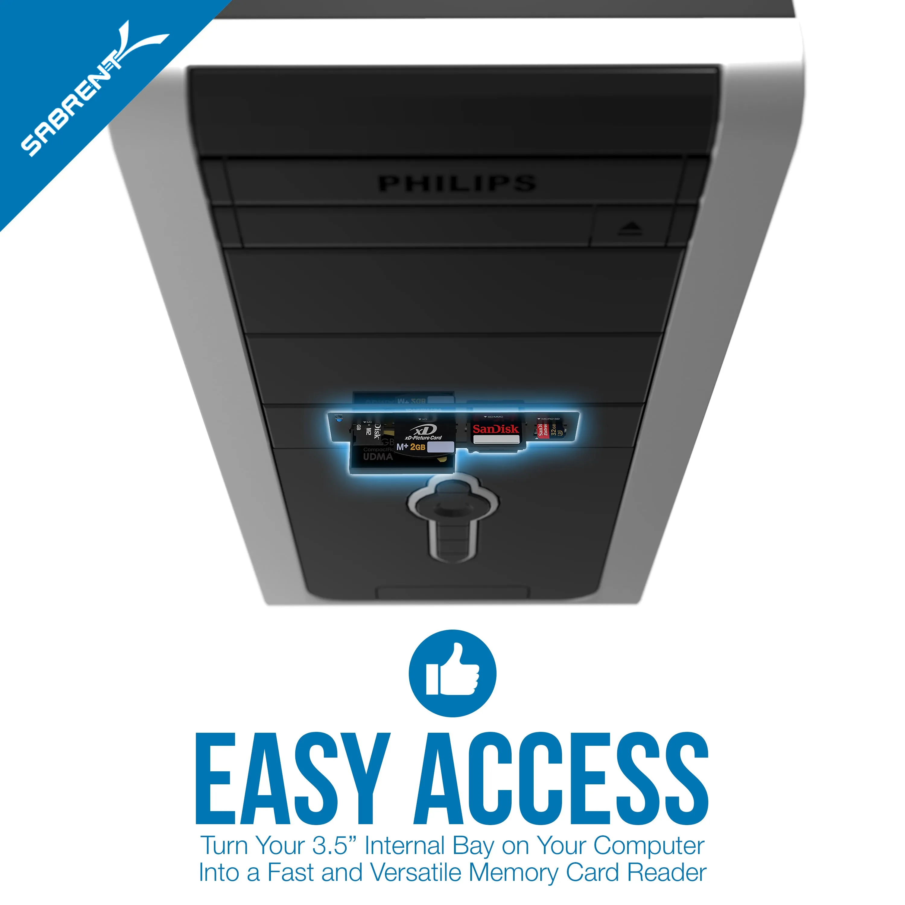 7 Slot USB 2.0 Internal Memory Card Reader & Writer