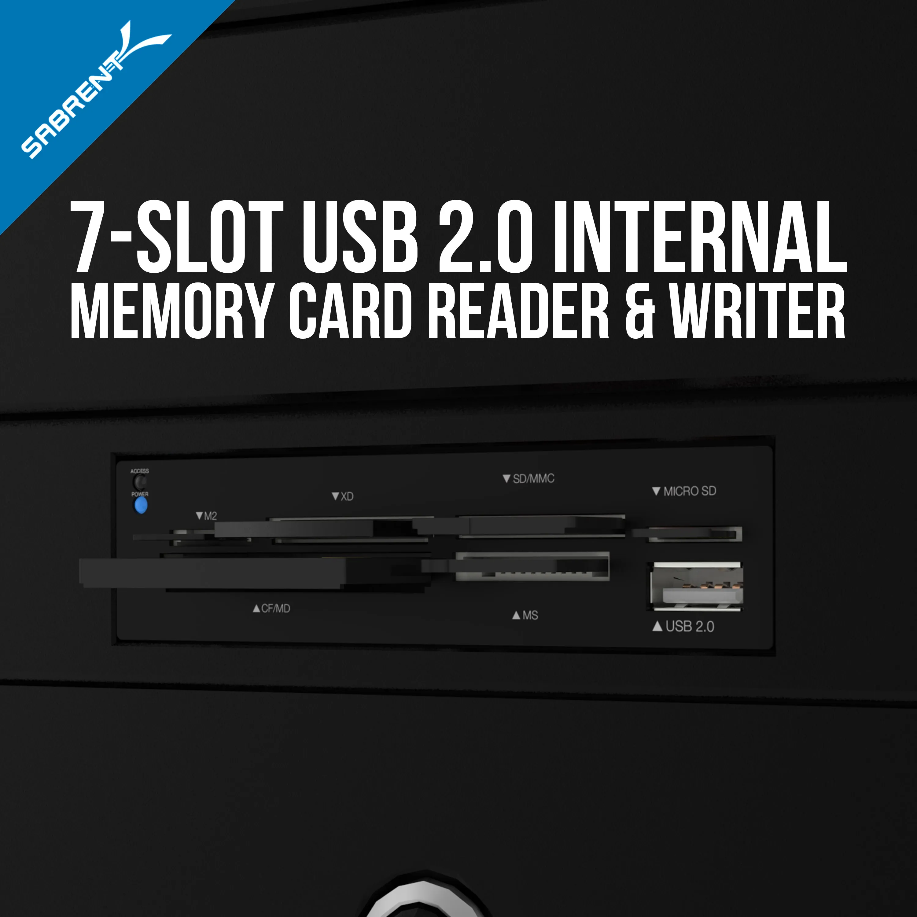 7 Slot USB 2.0 Internal Memory Card Reader & Writer