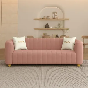 83'' Velvet Sofa Chesterfield Velvet Upholstered Modern Couch with 2 Pillows Sofa for Living Room Apartment(Green)