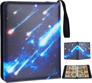 9-Pocket Card Binder - 990-Pocket Trading Card Binder with 55 Removable Double-Sided Sleeves, Collectible Trading Card Albums for Sports Cards, Game Cards, Top Loader Binder - Star