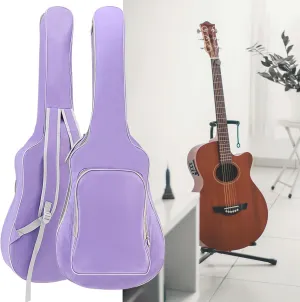 Acoustic Guitar Bag 40 41 Inch, Guitar Gig Bag, Double Shoulder Adjustable Straps Guitar Case, Waterproof Soft Guitar Backpack Large Capacity Pocket for Acoustic Classical Guitar, Ideal Gift, Purple