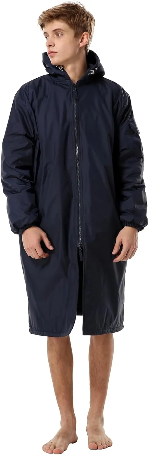 Adoretex New Unisex Swim Team Athletic Waterproof parka, Water Sports Warm Fleece Coat Jacket