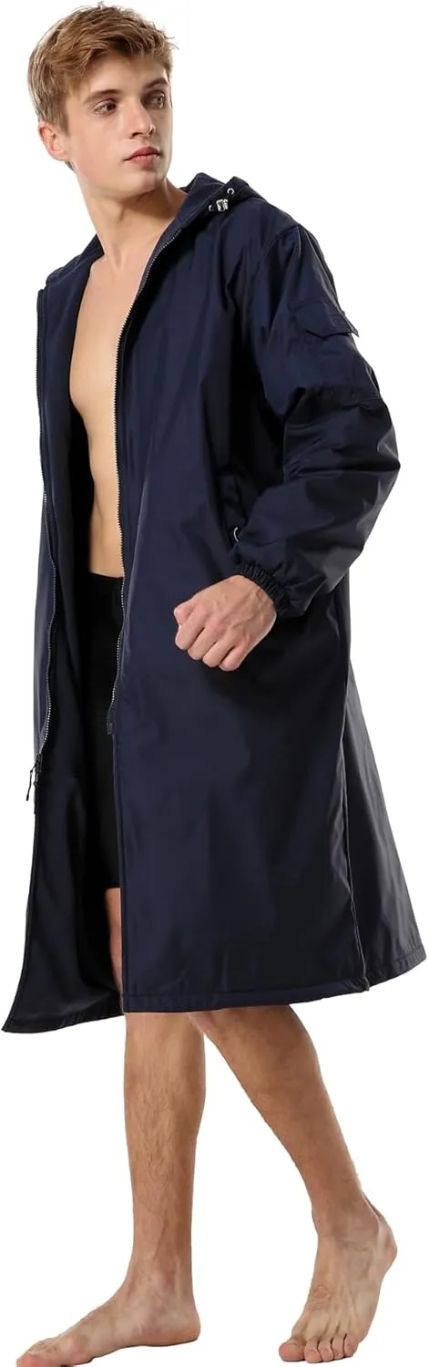 Adoretex New Unisex Swim Team Athletic Waterproof parka, Water Sports Warm Fleece Coat Jacket