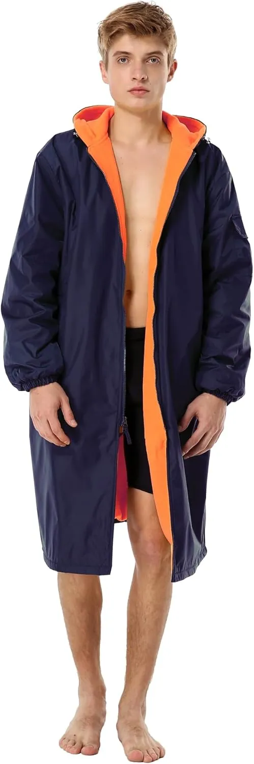 Adoretex New Unisex Swim Team Athletic Waterproof parka, Water Sports Warm Fleece Coat Jacket