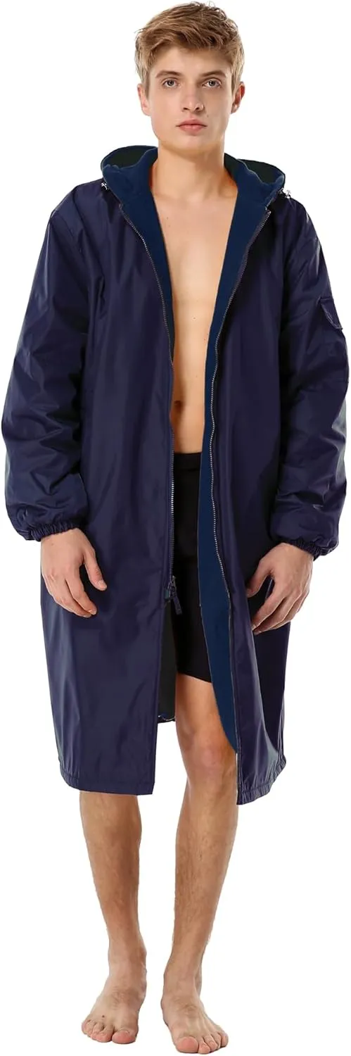 Adoretex New Unisex Swim Team Athletic Waterproof parka, Water Sports Warm Fleece Coat Jacket