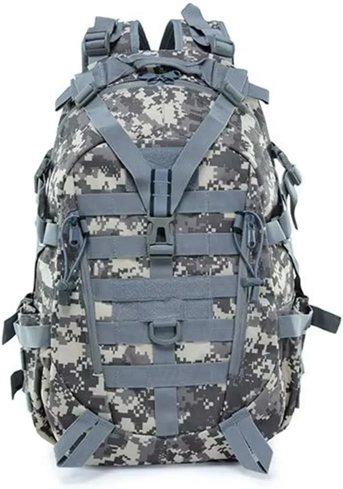 aiGear Tactical Backpack for Men, 25L Military Backpack, 3-Day Bug Out Bag for Camping Hiking Hunting with Molle System Army Daypack (25L ACU)