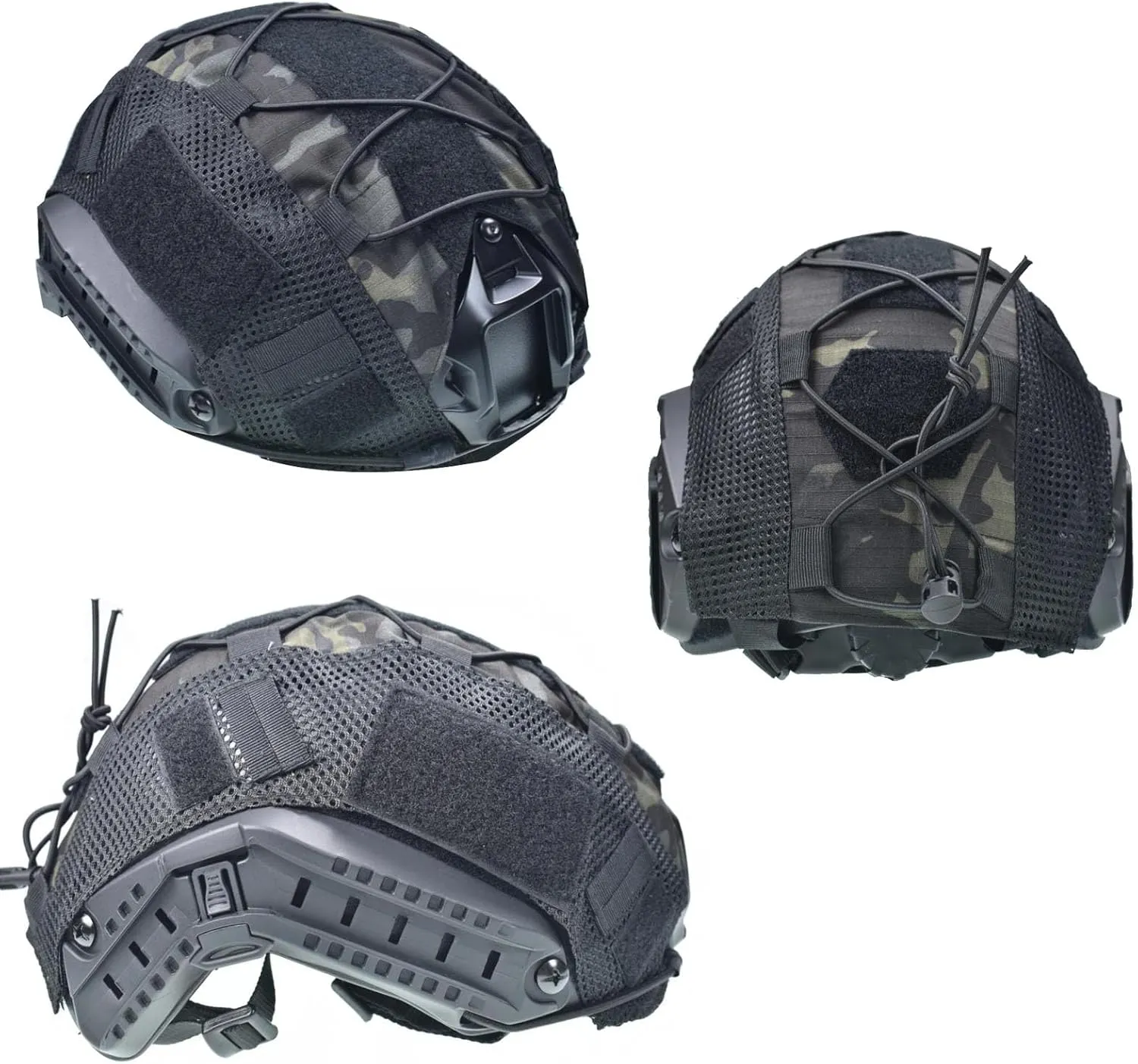 Airsoft Fast Helmet Set with Cover ，Tactical Paintball Helmet Internal Memory Foam Protective Pad Adjustable Size for Adult and Teenager