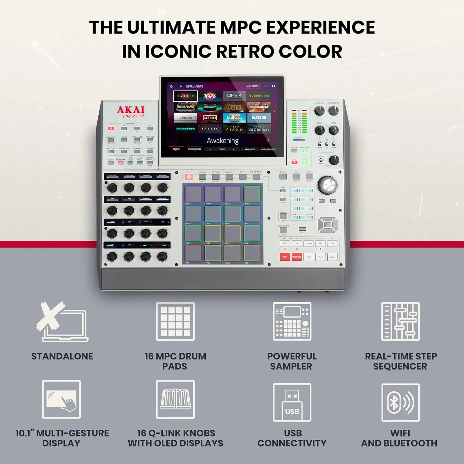 Akai Professional MPC X SE - Standalone Production Workstation and Beat Maker with 10.1" Multi-Touch Screen, Drum Pads, Synth Engines, 48GB Storage, and Native Instruments Integration
