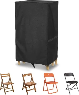 AKEfit Folding Chair Storage Bag for 1 Pack,600D Heavy Duty Waterproof for Plastic and Wooden Folding Chairs ,20'L x 12''W x 39''H-Black