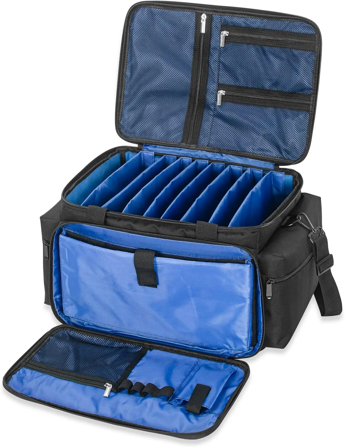 AKOZLIN Cable File Bag with Detachable Dividers, DJ Gig Bag Cord Organizer Case for Laptop,DJ Gear, Sound Instrument and Music Equipment Accessories