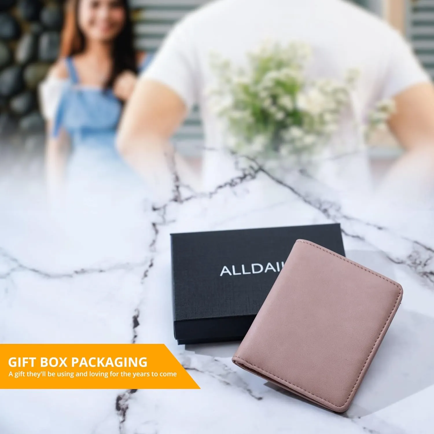 Alldaily Small RFID Wallet for Women Slim Compact Bifold Pocket Ladies Travel Mini Purse (Dark Pink)