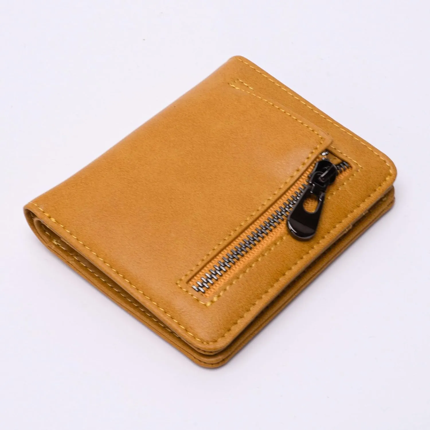 Alldaily Small RFID Wallet for Women Slim Compact Bifold Pocket Ladies Travel Mini Purse (Yellow)