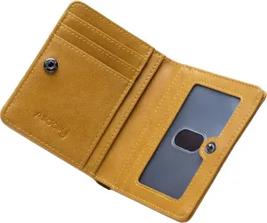 Alldaily Small RFID Wallet for Women Slim Compact Bifold Pocket Ladies Travel Mini Purse (Yellow)
