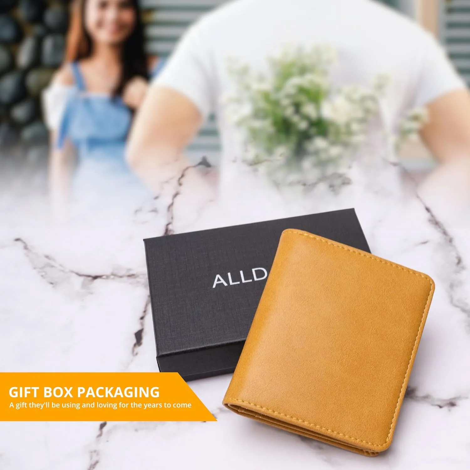 Alldaily Small RFID Wallet for Women Slim Compact Bifold Pocket Ladies Travel Mini Purse (Yellow)