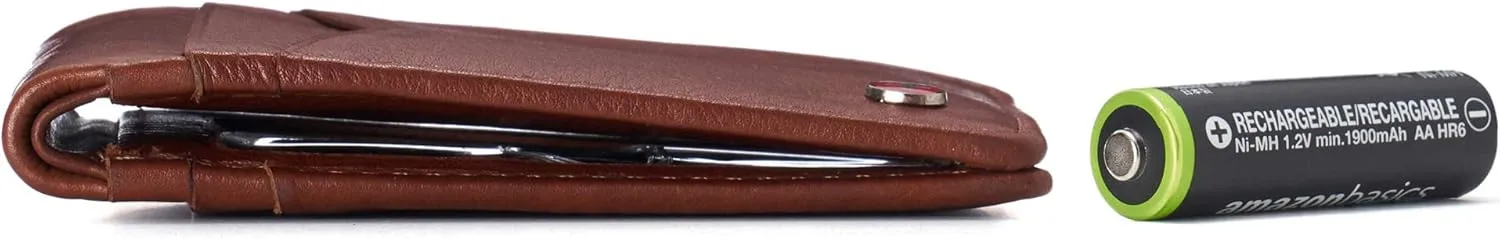 Alpine Swiss Delaney Men’s Slimfold RFID Protected Wallet Nappa Leather Comes in a Gift Box
