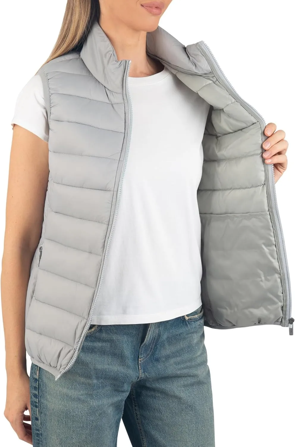 Alpine Swiss Jodie Womens Puffer Vest Lightweight Packable Down Alternative Vest Jacket