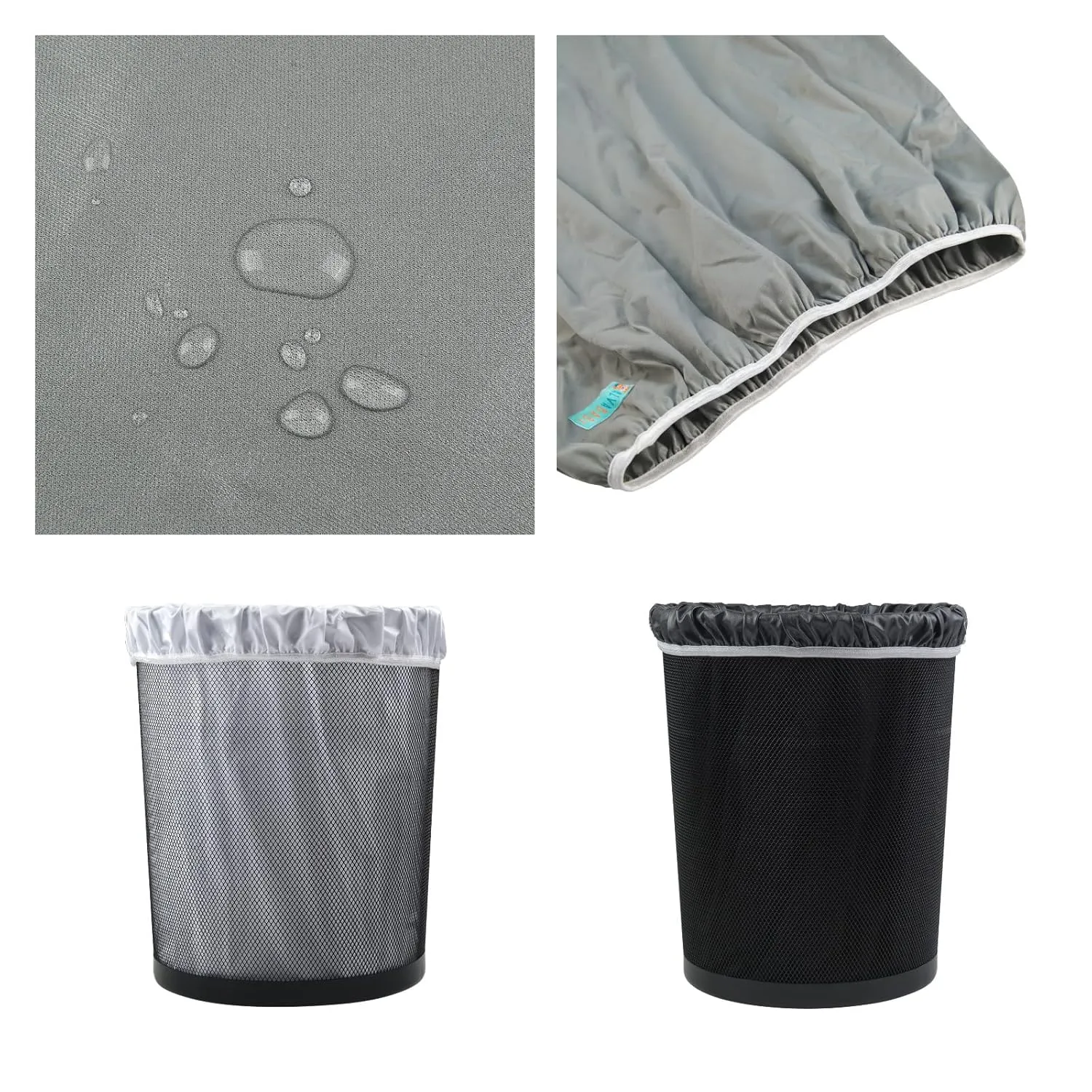 ALVABABY 2 Pack Reusable Diaper Pail Liner for Cloth Diaper,Rubbish Bag,Laundry,Fits for 13.3 Gallon Trash Can and Diaper Pails,Kitchen Garbage Cans Black  Gray PL-B2629