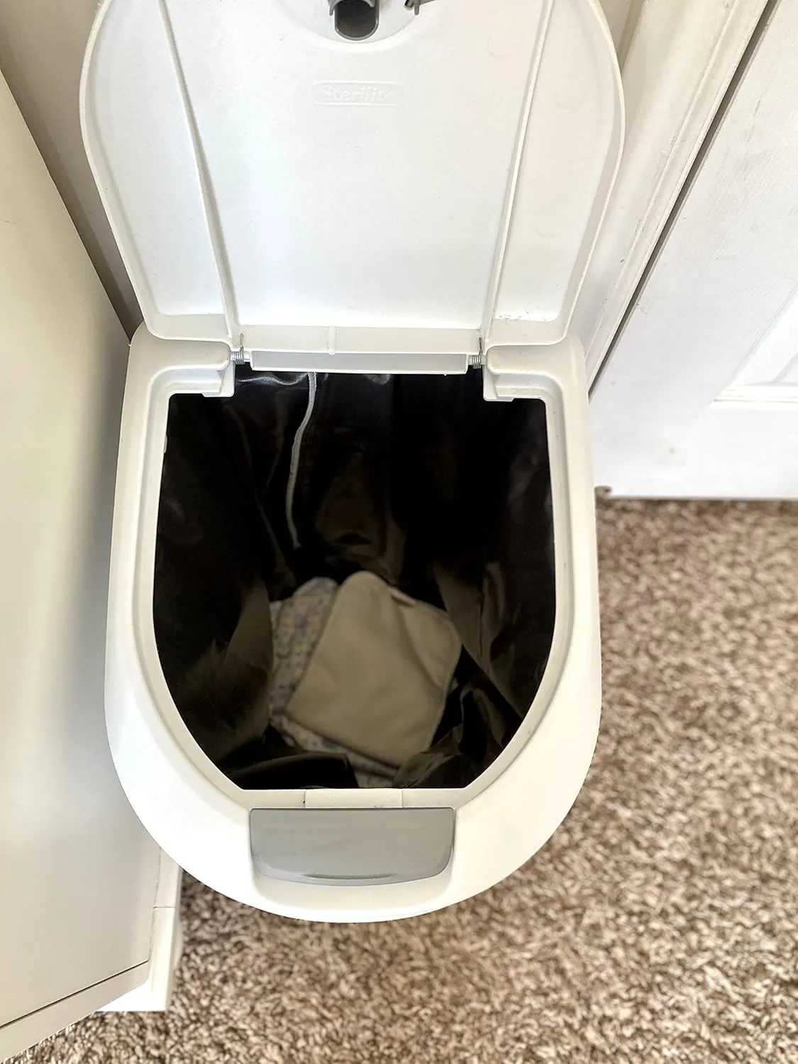ALVABABY 2 Pack Reusable Diaper Pail Liner for Cloth Diaper,Rubbish Bag,Laundry,Fits for 13.3 Gallon Trash Can and Diaper Pails,Kitchen Garbage Cans Black  Gray PL-B2629