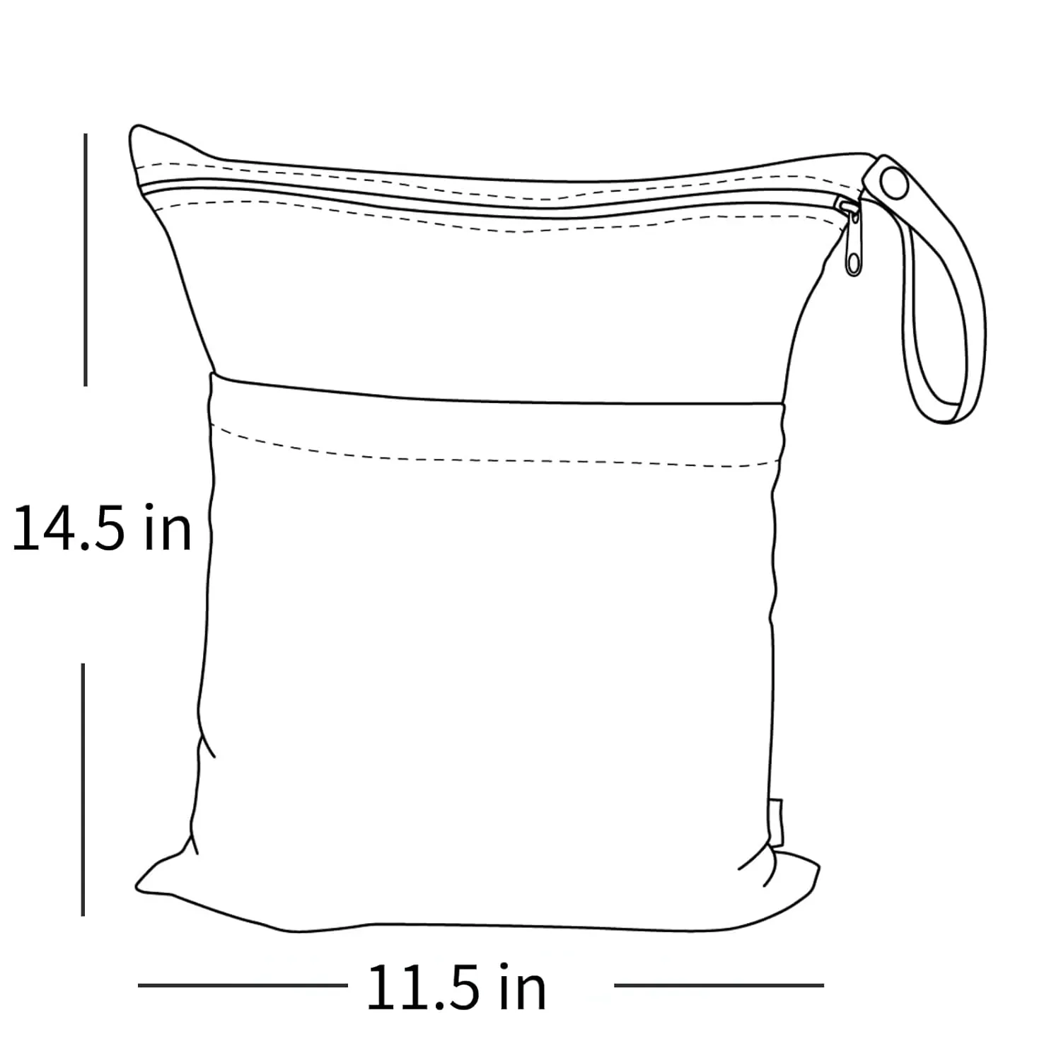 ALVABABY 2pcs Cloth Diaper Wet Dry Bags Waterproof Reusable with Two Zippered Pockets Travel Beach Pool Daycare Soiled Baby Items Yoga Gym Bag for Swimsuits or Wet Clothes L-YX128129