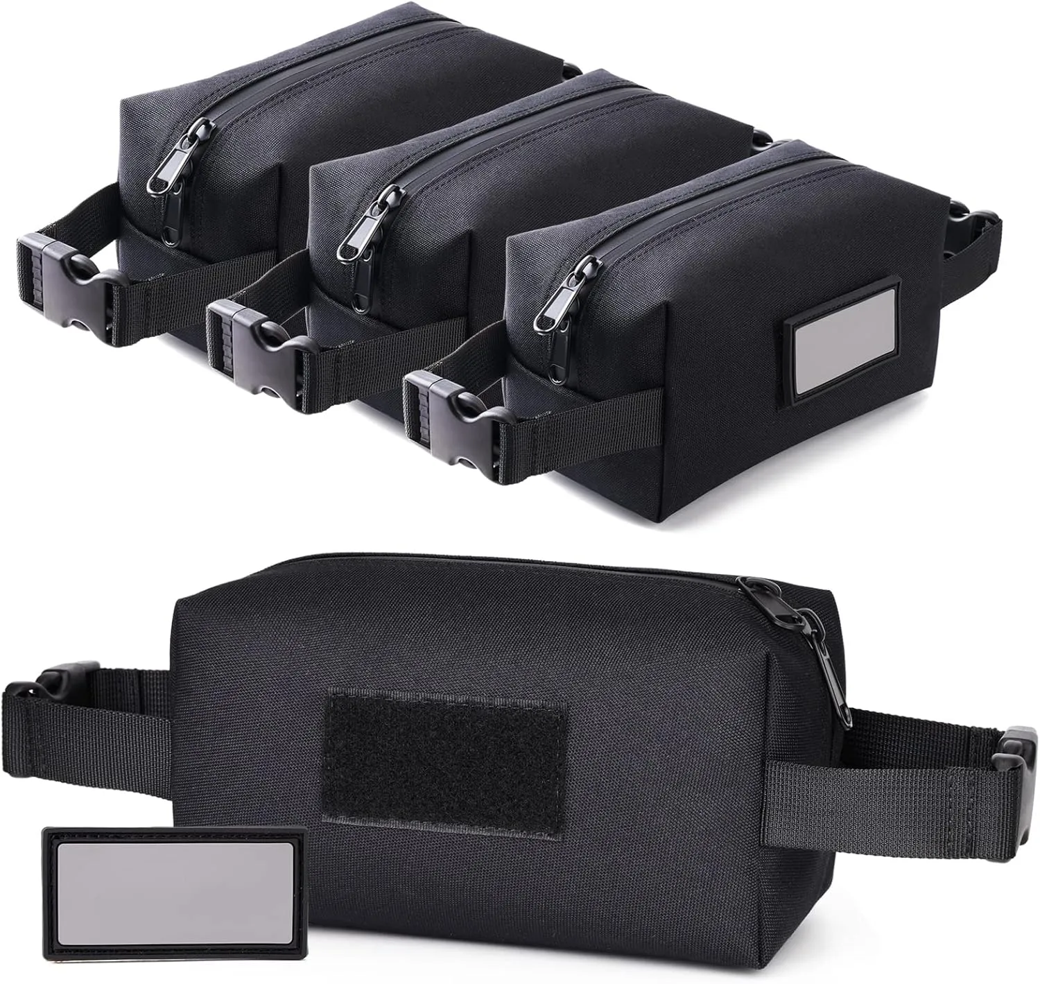 Ammo Bag, Casluhim Loose Ammo Pouch with Snap Handle & ID Patches, Ideal for Ammo Storage with Ammo Can and Box, Fit into or Hung on Range Bag, Rifle Bag